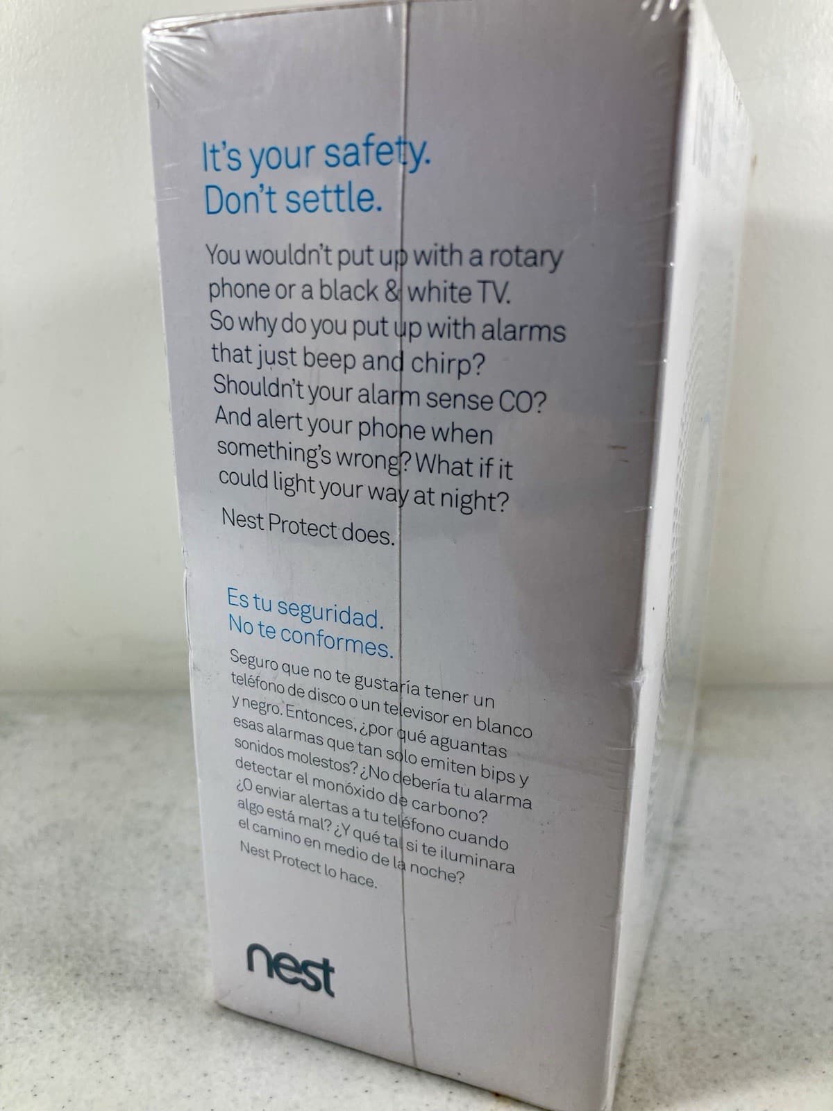 Google Nest Protect Battery S3000BWES Smoke/Carbon Monoxide Alarm Detector White 3