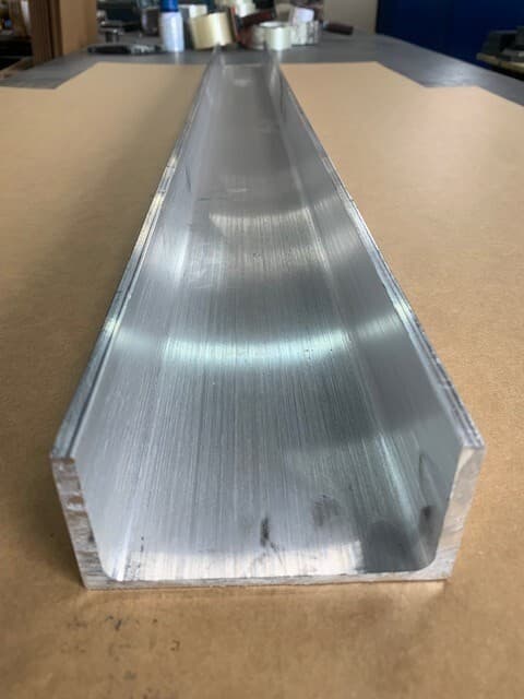 Aluminum Channel 0.150" Thick x 2" x 4" x 24" Long, 6061-T6 Aluminum