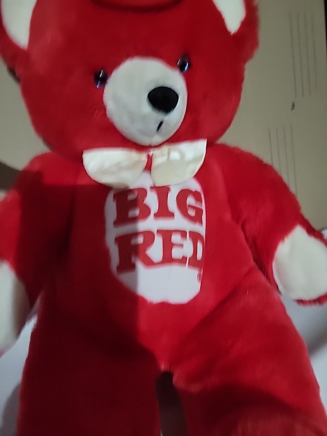 Vintage "Big Red" Soda Brand Plush 22" Teddy Bear Russ Berrie & Co  3