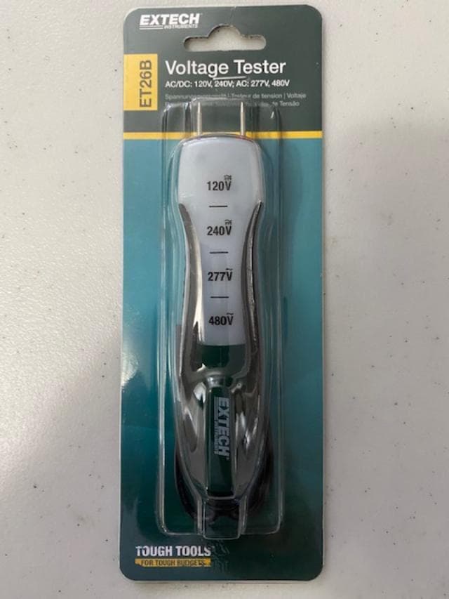Extech ET26B Compact AC/DC Voltage Tester 120-240V AC/DC 277-480V AC