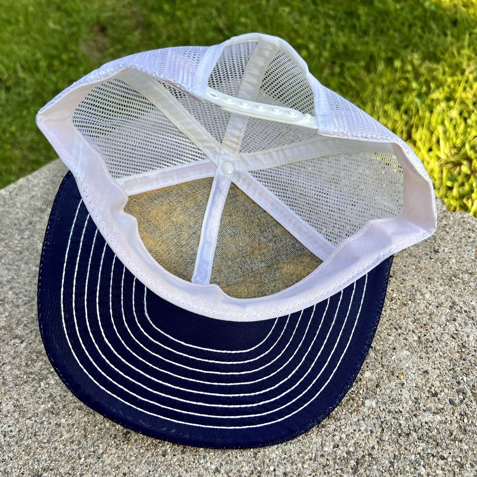 Rare Vintage John Deere Denim White Louisville Trucker Hat USA￼ 6