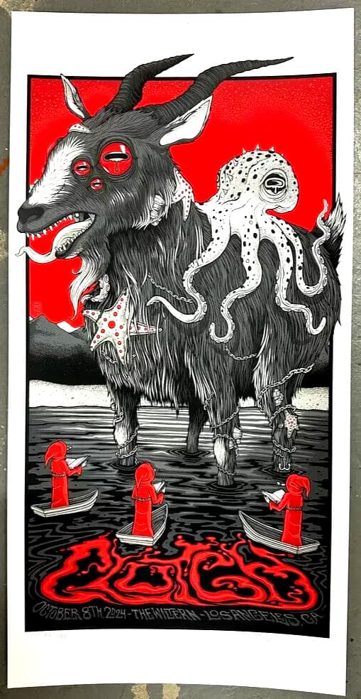 AUTHENTIC Clutch Poster Los Angeles CA Oct 8 2024 AP SIGNED S/N #/80 Jim Mazza z