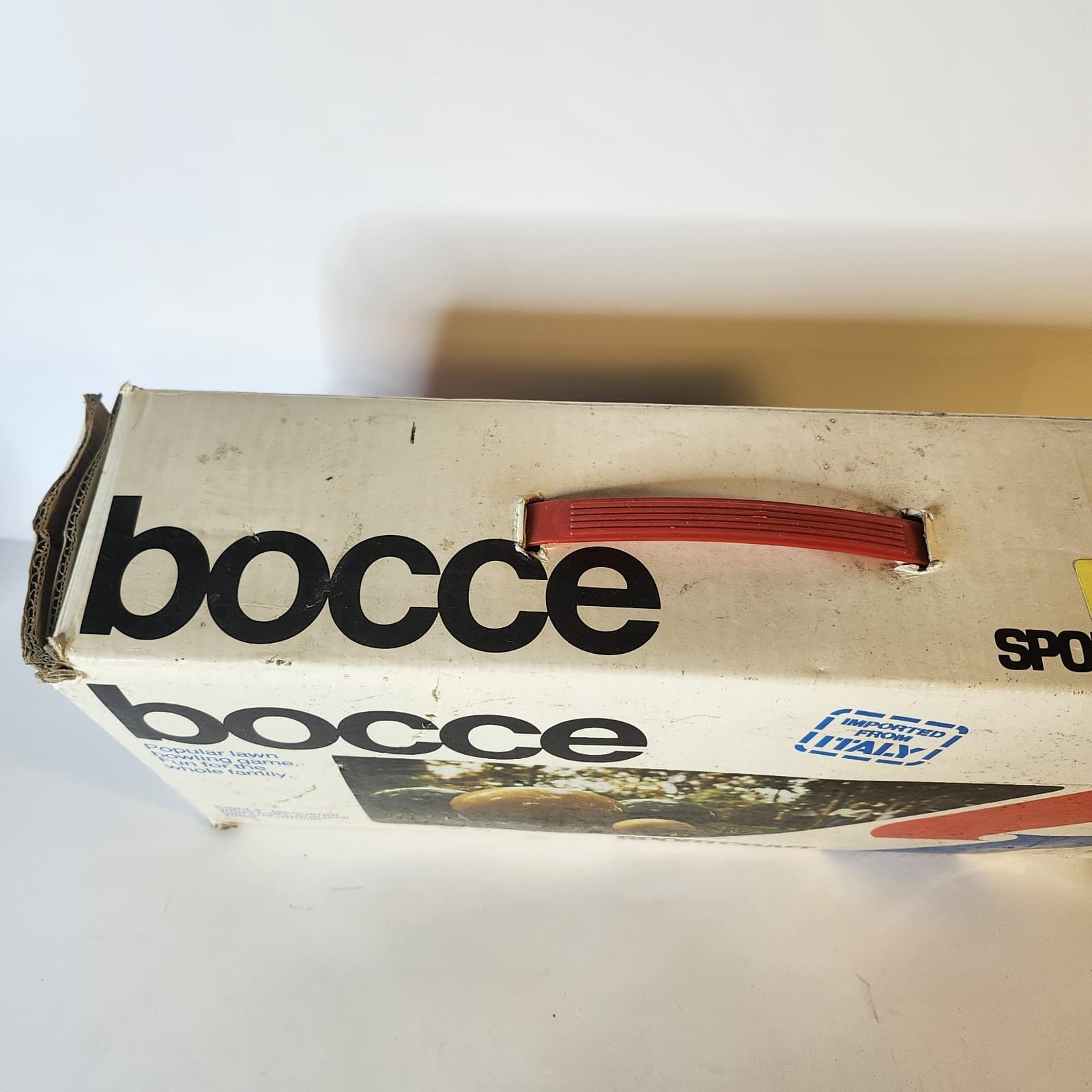 VTG SPORTCRAFT BOCCE BALL SET w/box MADE IN ITALY 4” Balls 6