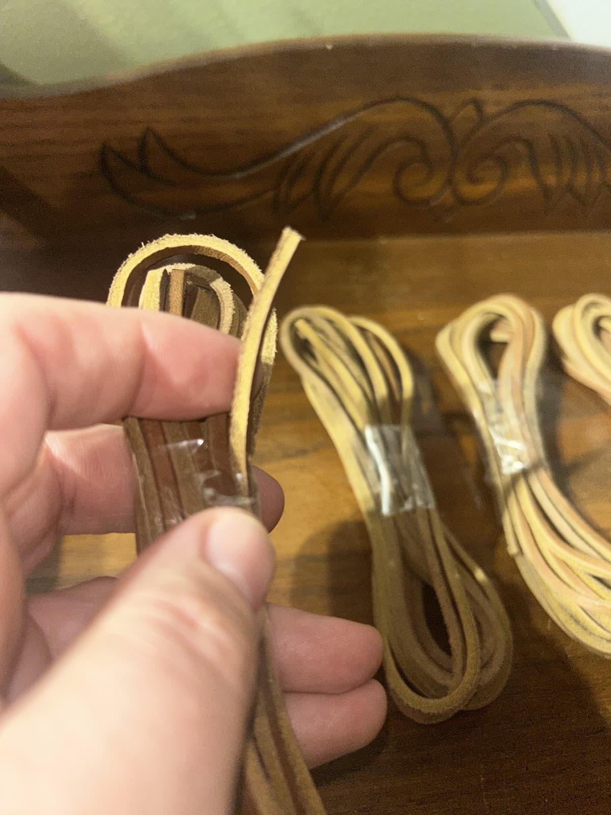 Baseball/Softball Leather Bulk Glove Laces 10-pack 1/8" x 72" Brown 3