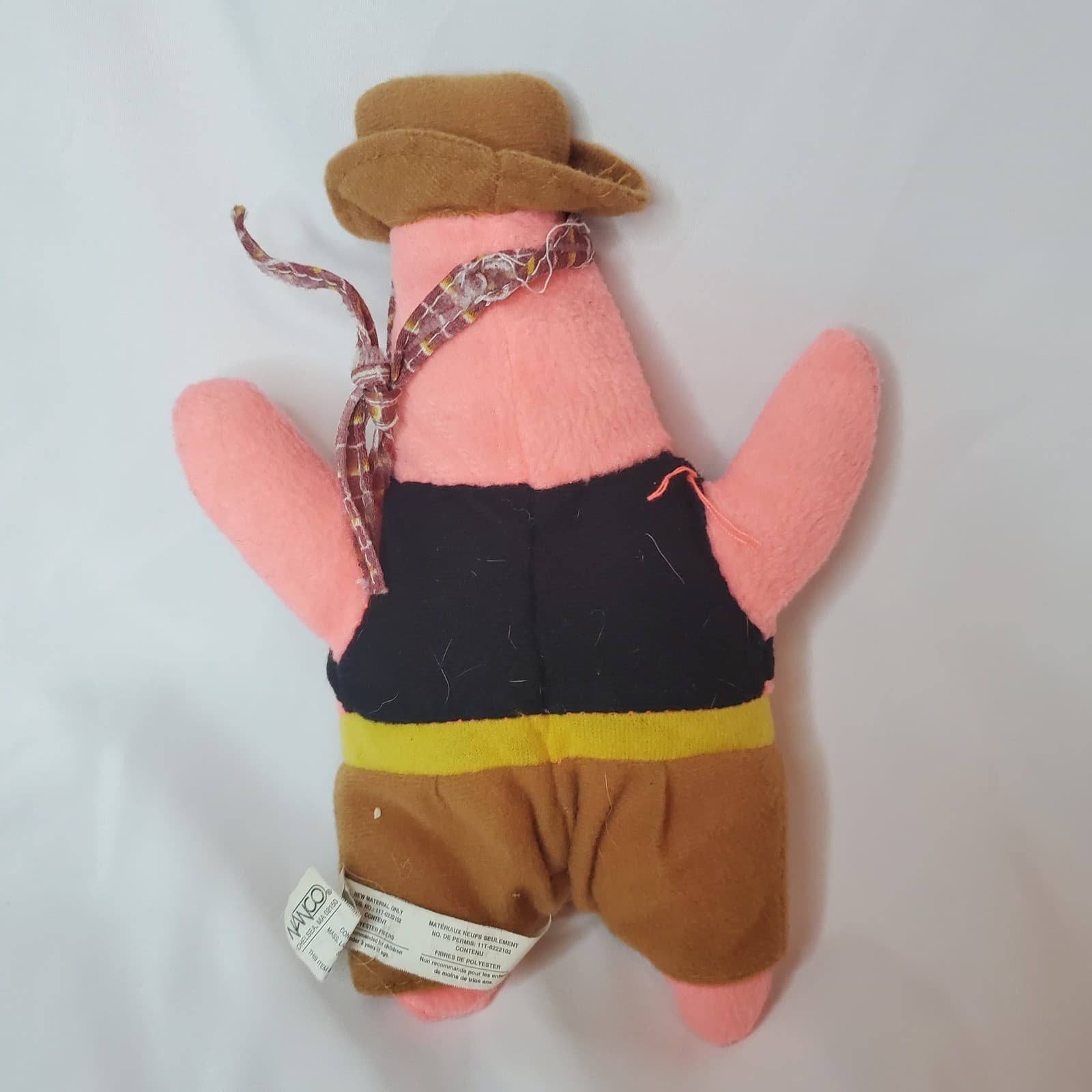 NATCO SpongeBob SquarePants Patrick Star Cowboy Sheriff Plush Toy Doll 3