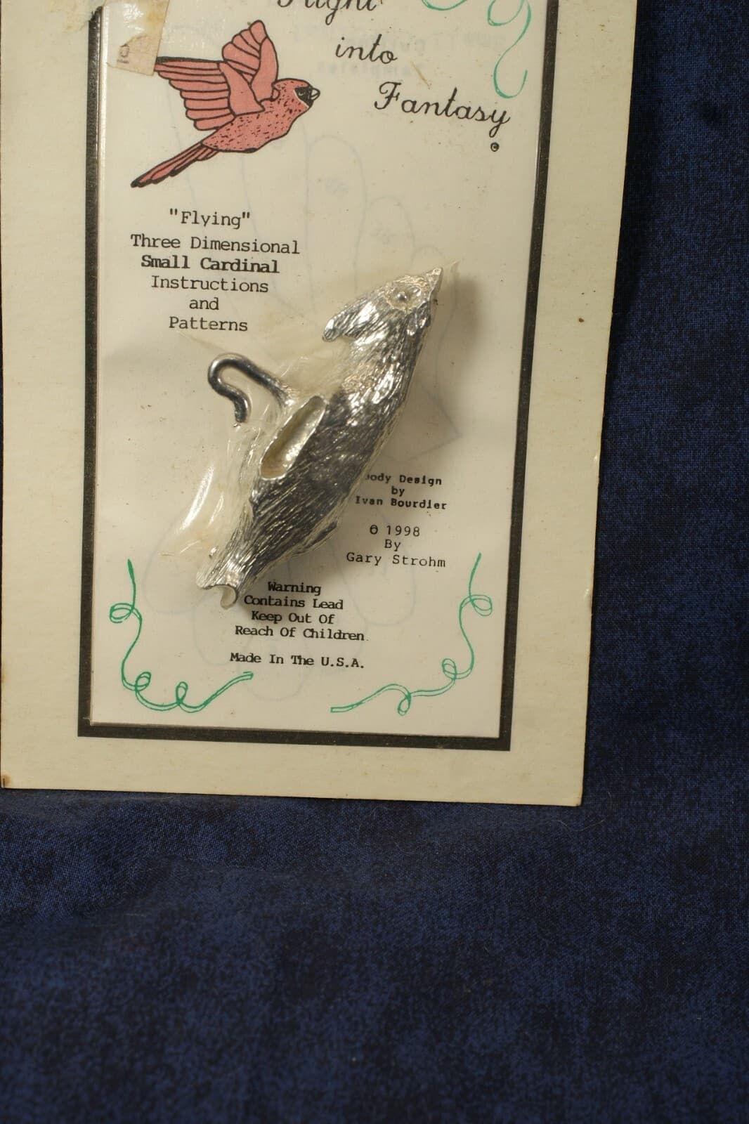 Stained Glass Kit, Flight Into Fantasy, 3D Cardinal Body, Instructions, Pattern 4