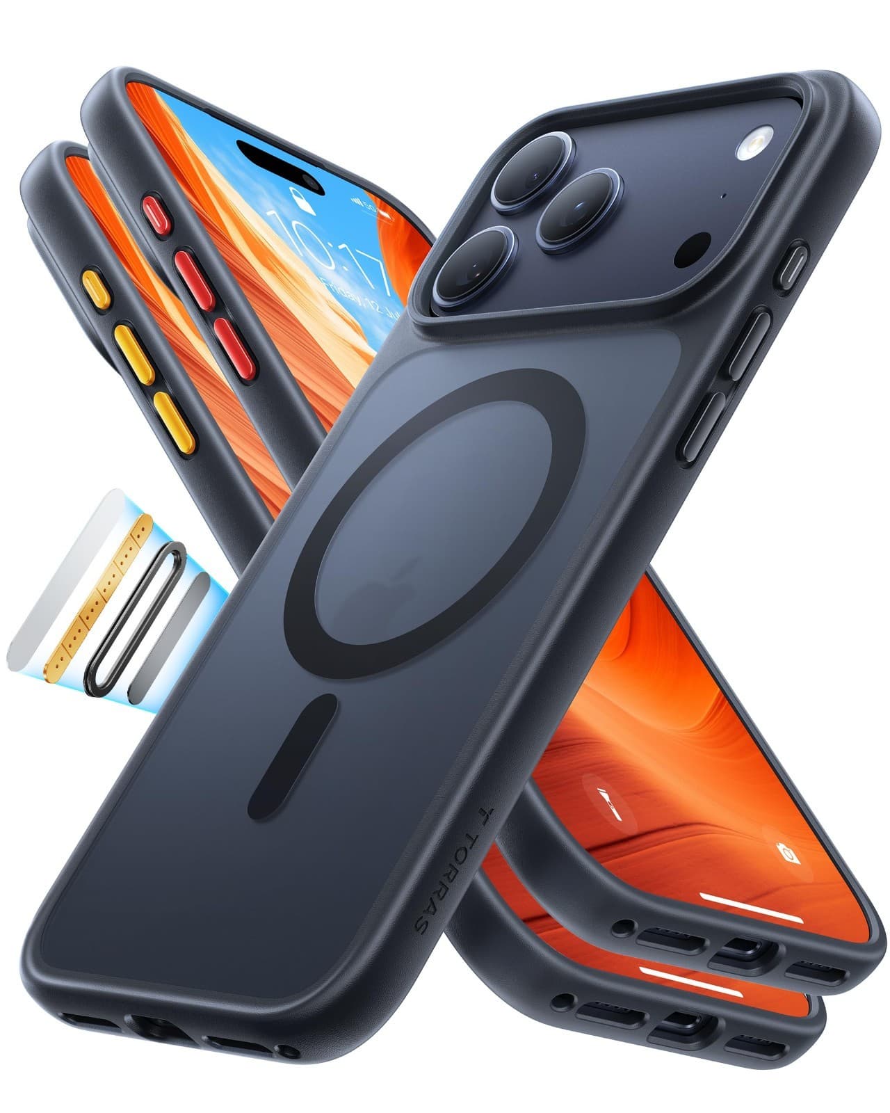 TORRAS Stronger Magnetic & Shockproof for iPhone 17 Pro Max Case black
