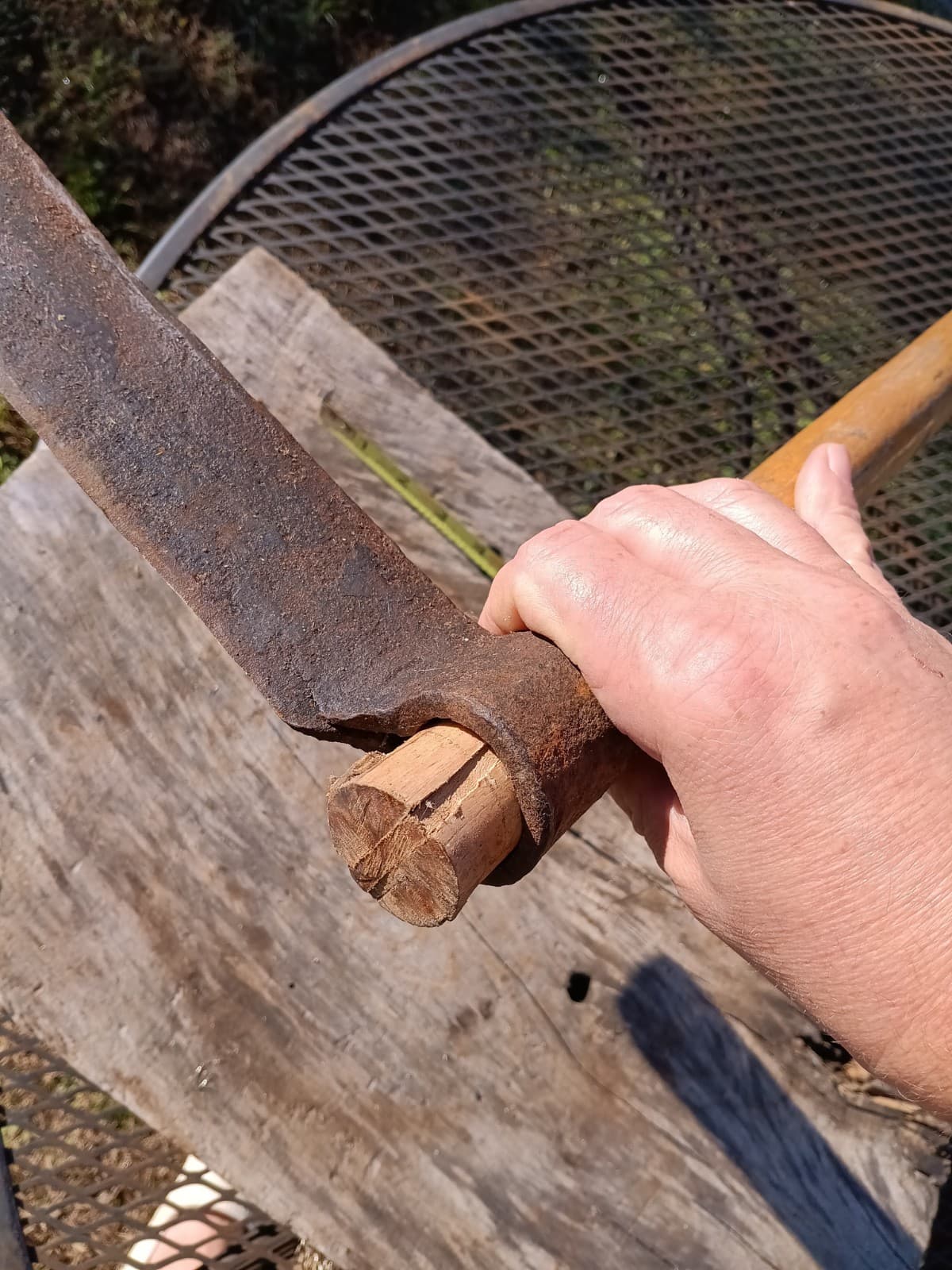 Antique Hand Forged Shingling Froe Tool 4