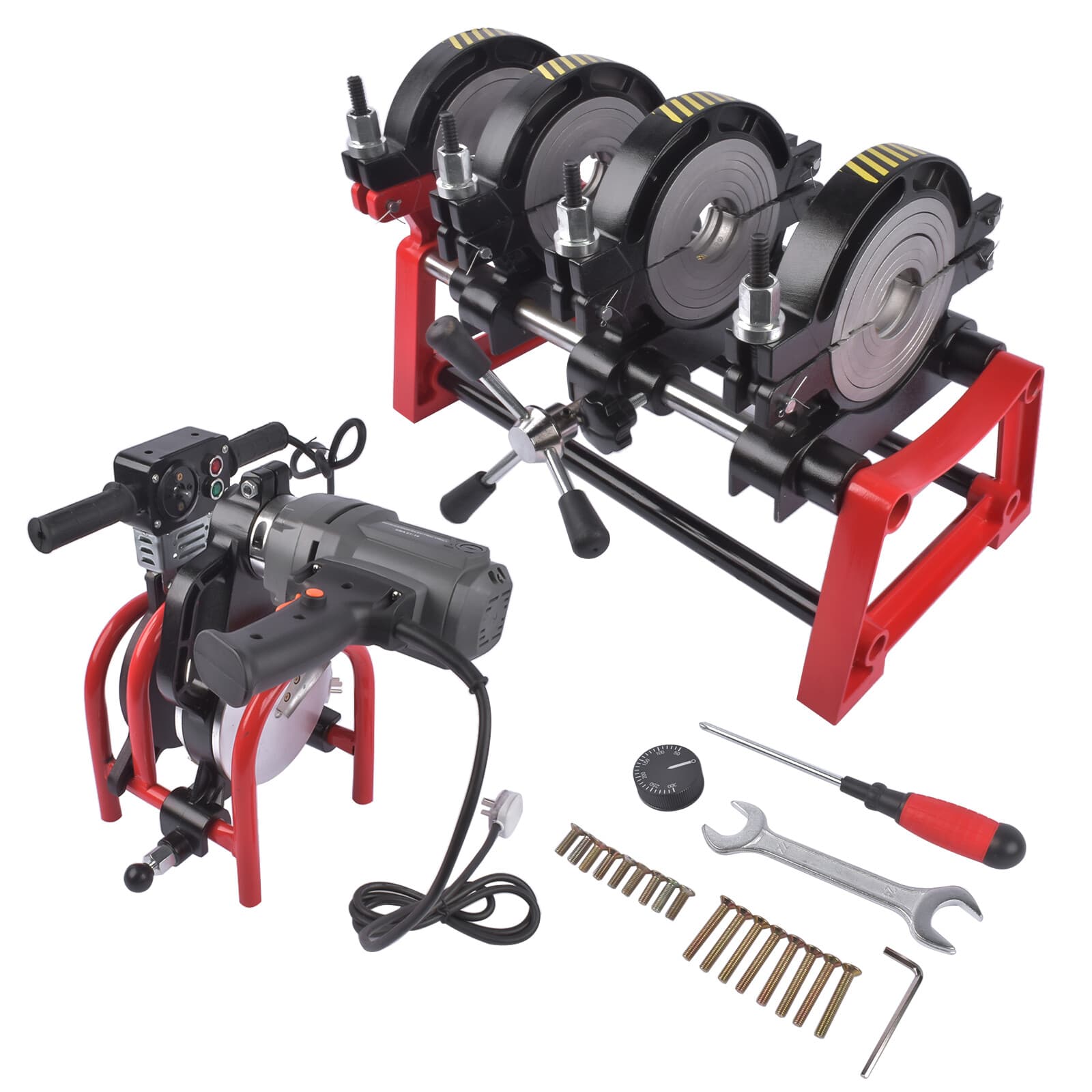 NEW Manual Piping Pipe Fusion Welder 4 Clamps PE PP PB PVDF HDPE PVC Materials 2