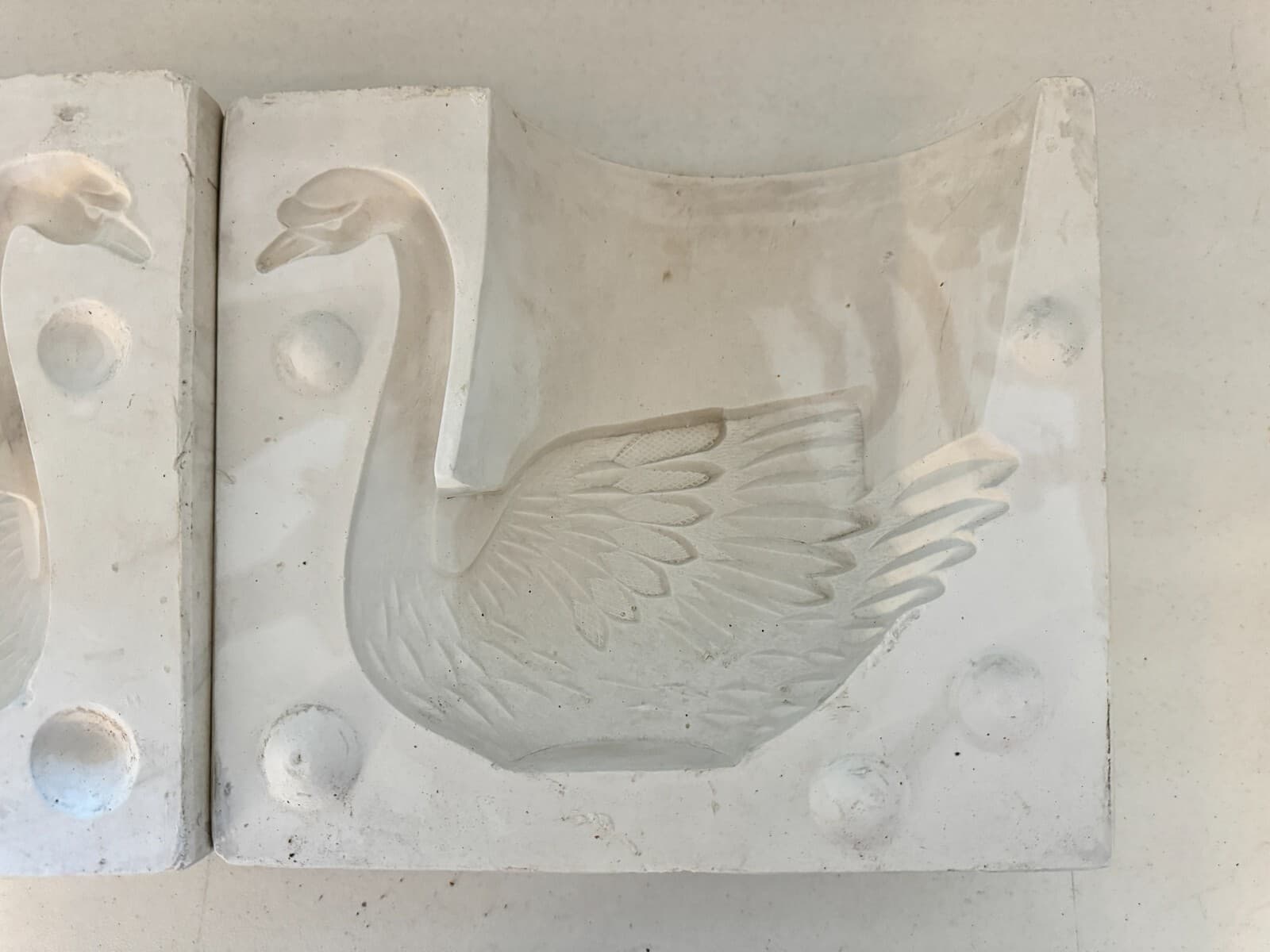 VINTAGE EMMA'S CERAMIC MOLD #3005 SWAN PLANTER