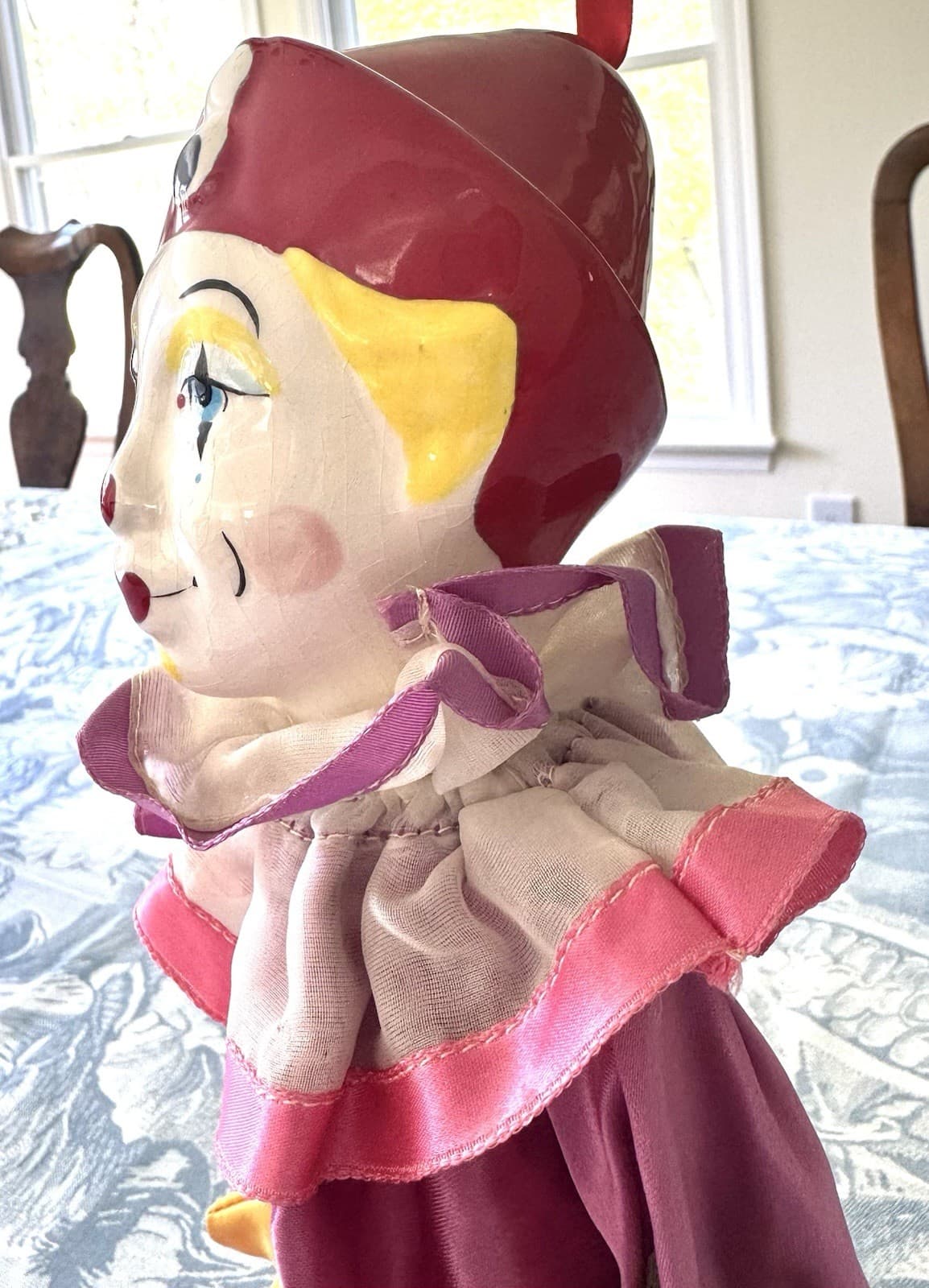 Ceramic Clown Puppet Mask Wall Art 1980s Cast of Thousands Vintage Pierrot Clown 4