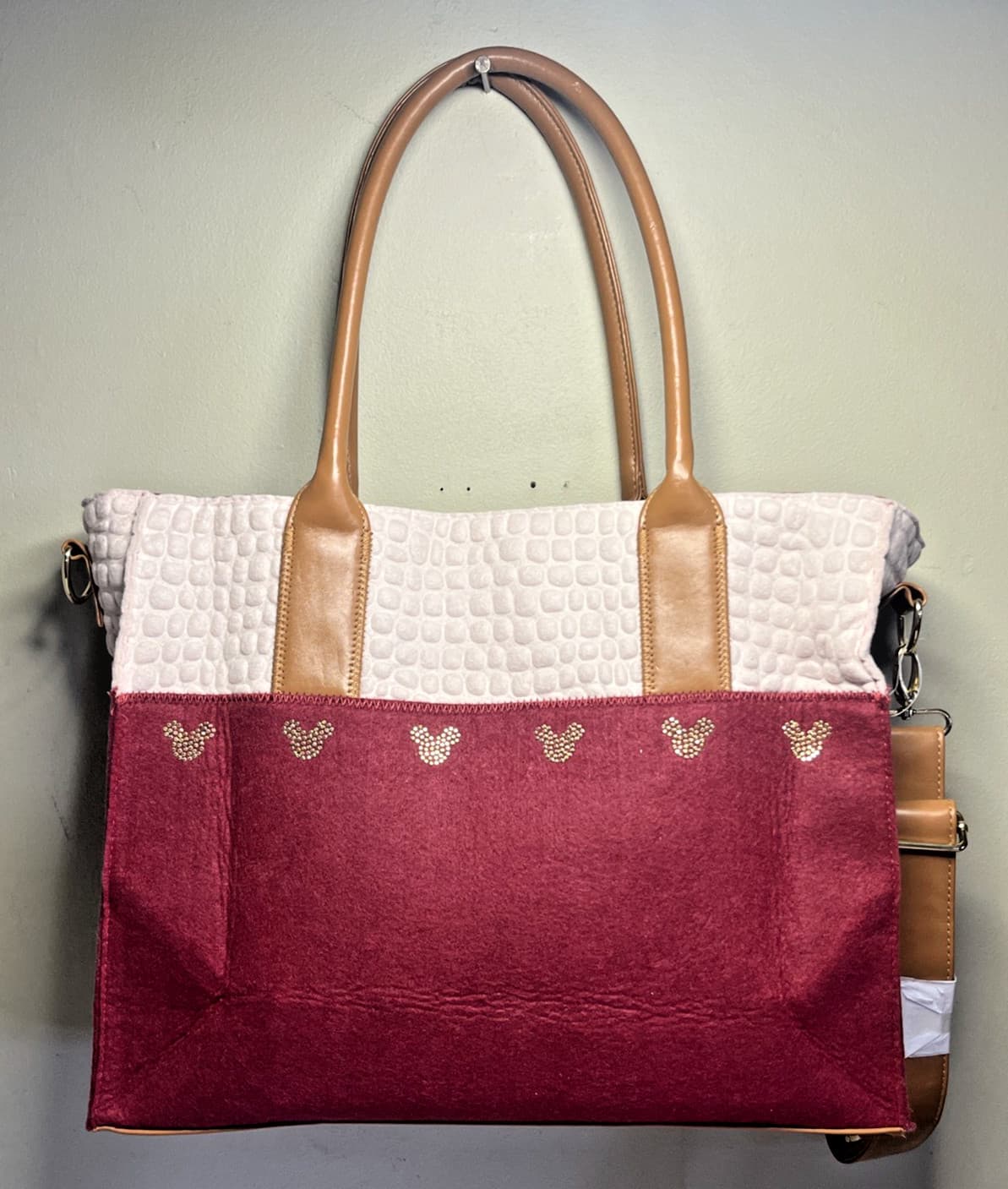 Disney Parks Lightweight Crossbody Tote Bag Red Polyester New with Tags NWT 2