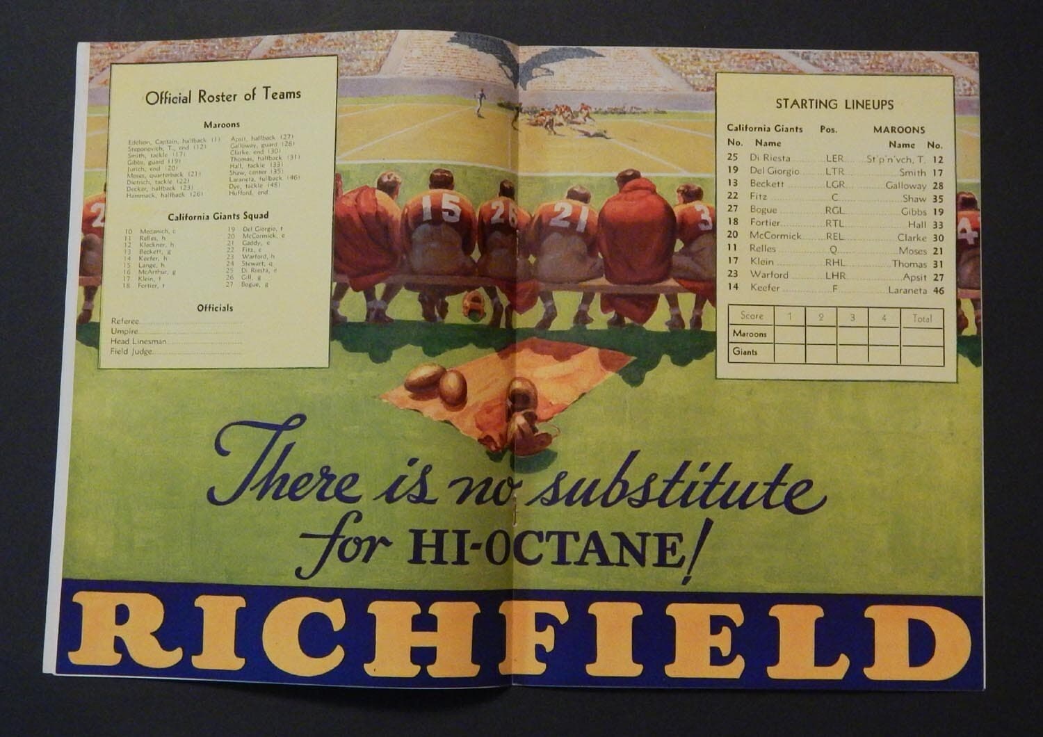 1934 PACIFIC FOOTBALL LEAGUE PROGRAM SC MAROONS CALIFORNIA GIANTS SEALS STADIUM 4