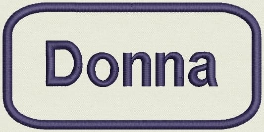 Embroidered Name for Uniform, work Shirt - Donna