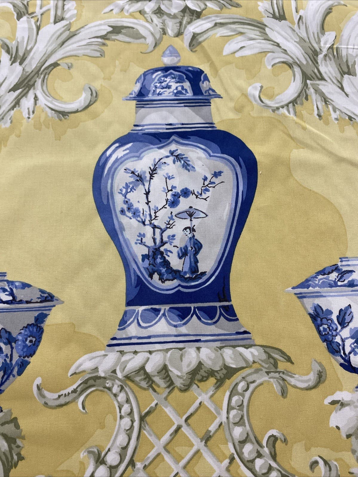 “Chinese Vases” Vintage Fabric By Greeff By The Yard 4