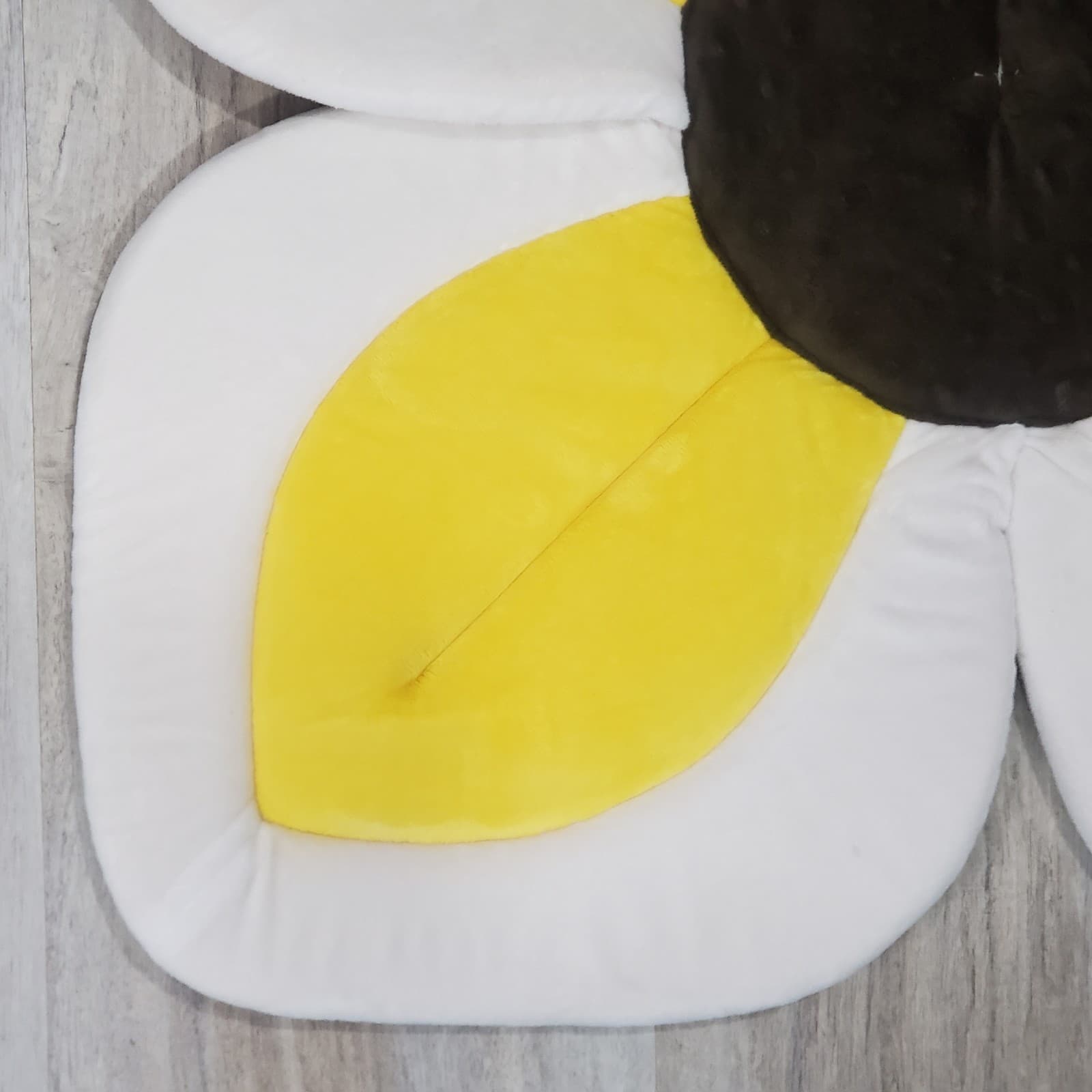 Blooming Bath Lotus Baby Bathing Mat Cushion Flower Yellow plush 26x26 2