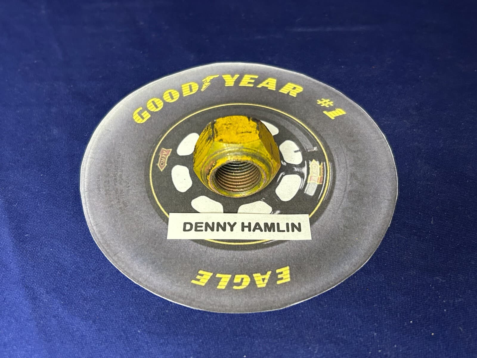 DENNY HAMLIN #11 Race Used NASCAR Lugnut Lug Nut June '08 Pocono 3rd Place COA 2