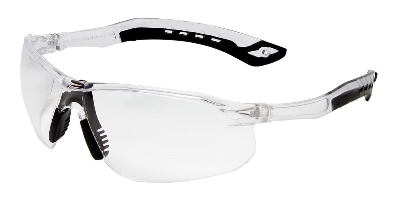 Calabria Replays Clear Crystal Black Sport Mens Womens Pickleball Safety Glasses