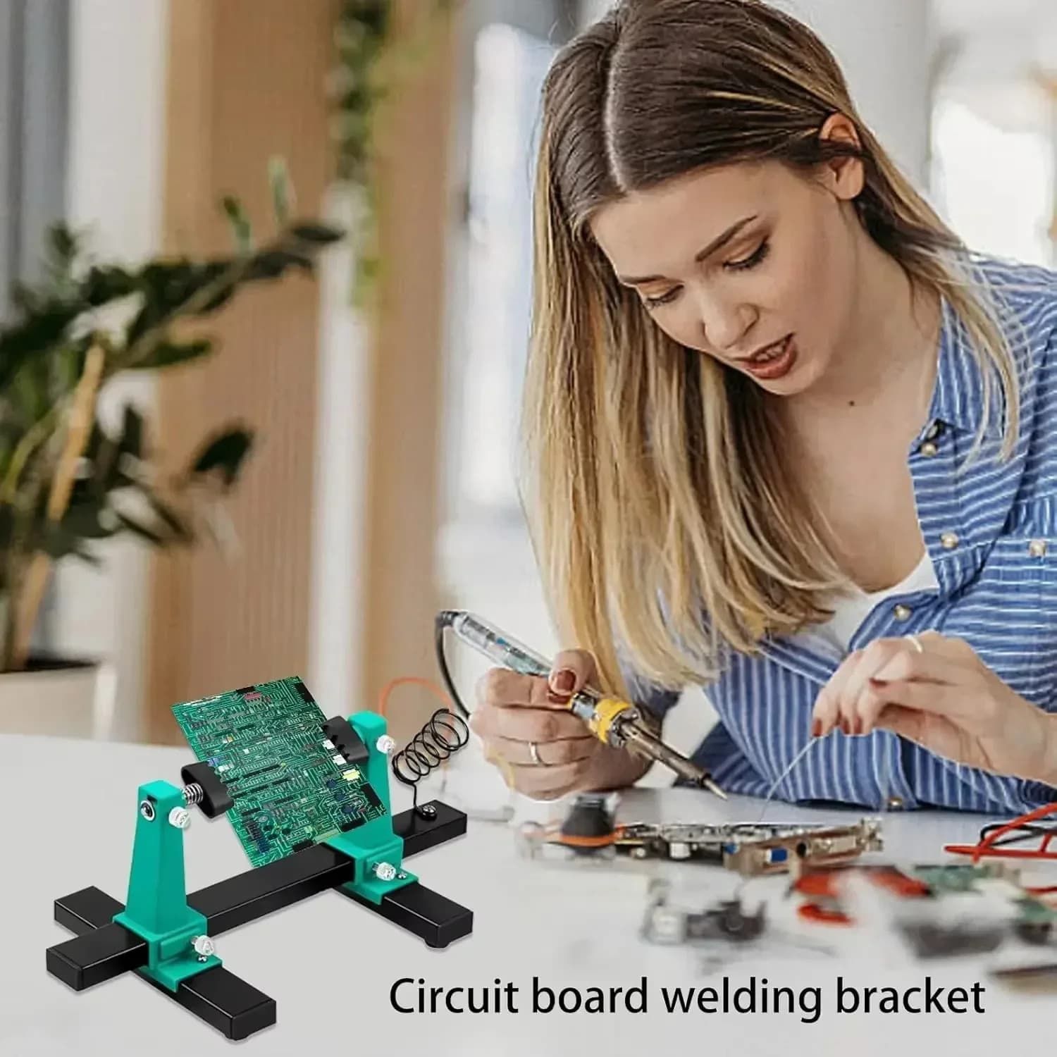 New 360 ° Rotation Adjustable PCB Holder Jig Soldering Assembly Stand Clamp Tool 6