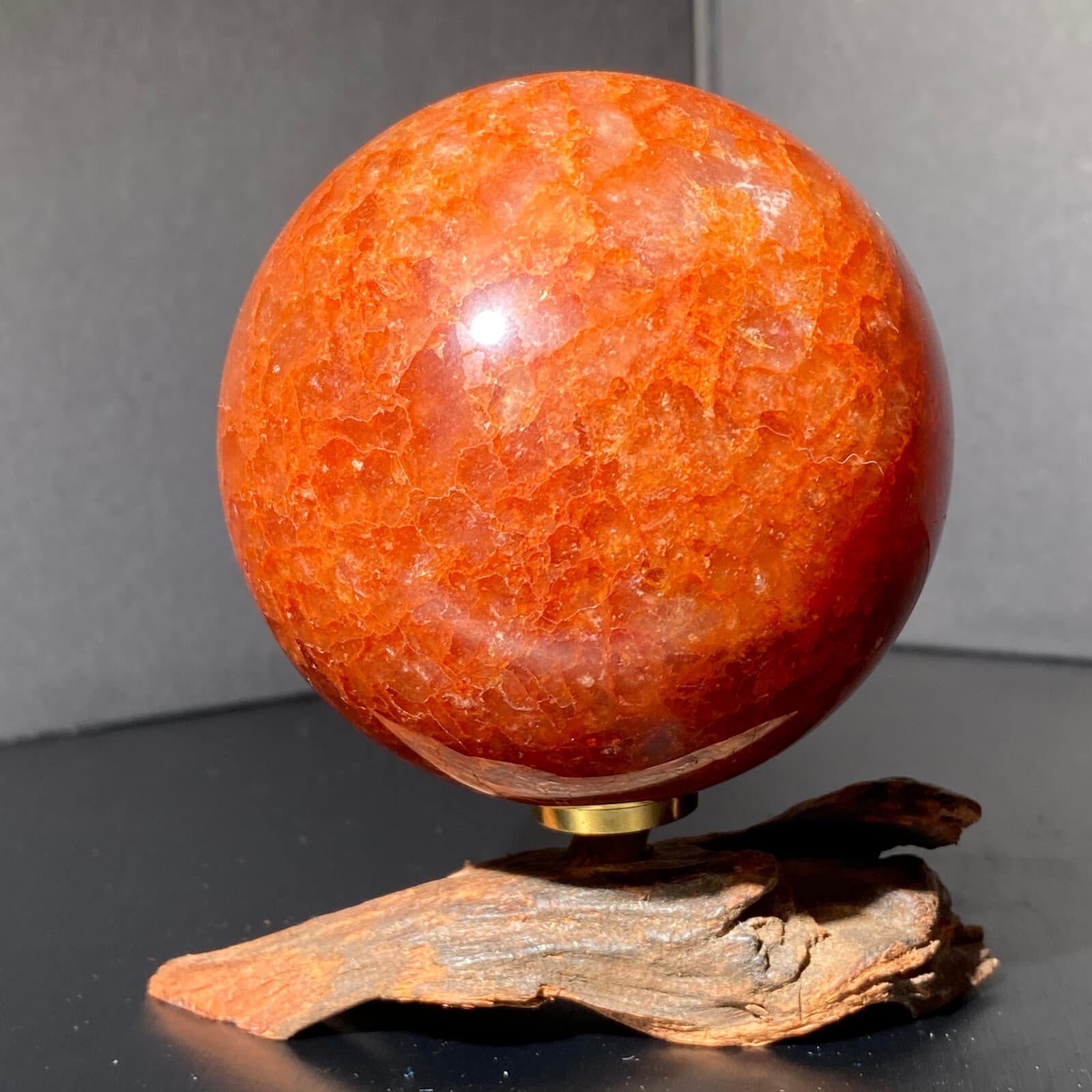 492g natural strawberry quartz sphere crystal polished ball healing decor 6
