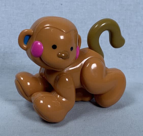 Fisher Price Amazing Animals 3" Replacement Monkey Rattle Plastic Toy