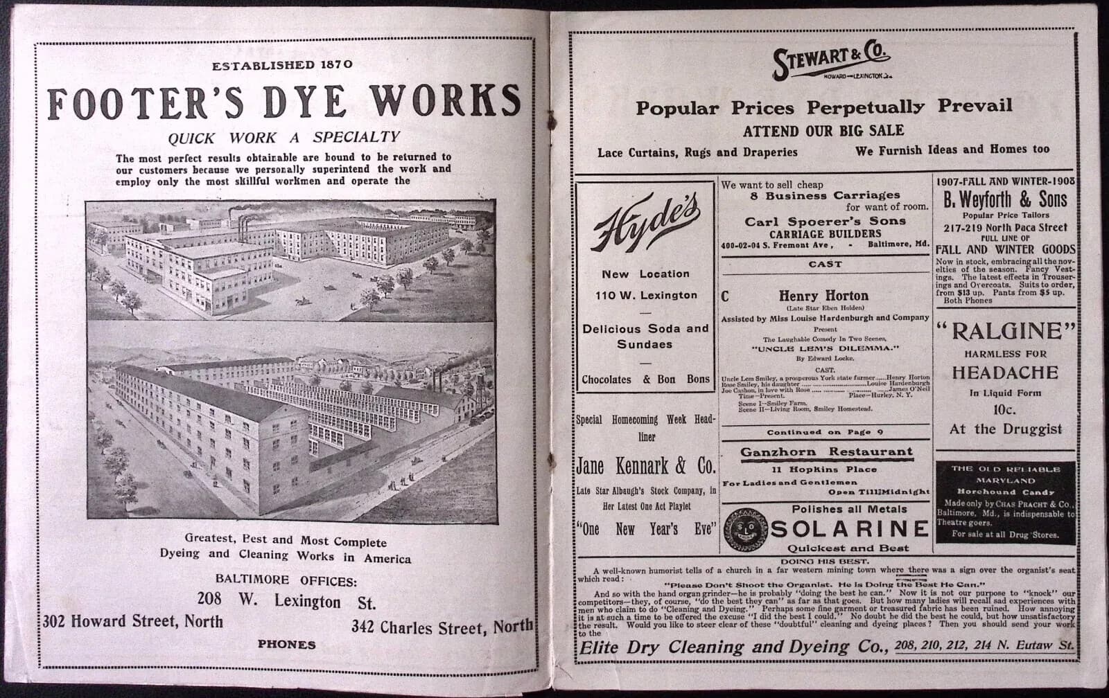 October 7 1907 Maryland Theater Vaudeville BF Keith's Circuit Weekly Program 4