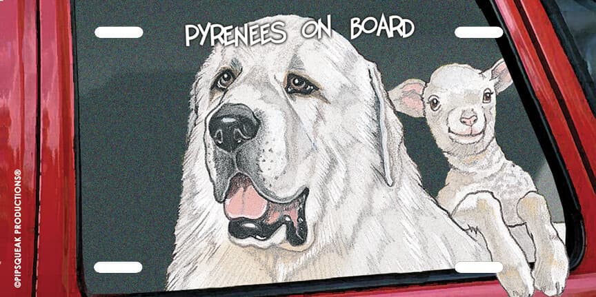Great Pyrenees License Plate, Car Accessory, Auto Tag, Bedroom Sign, Fun Dog Lov