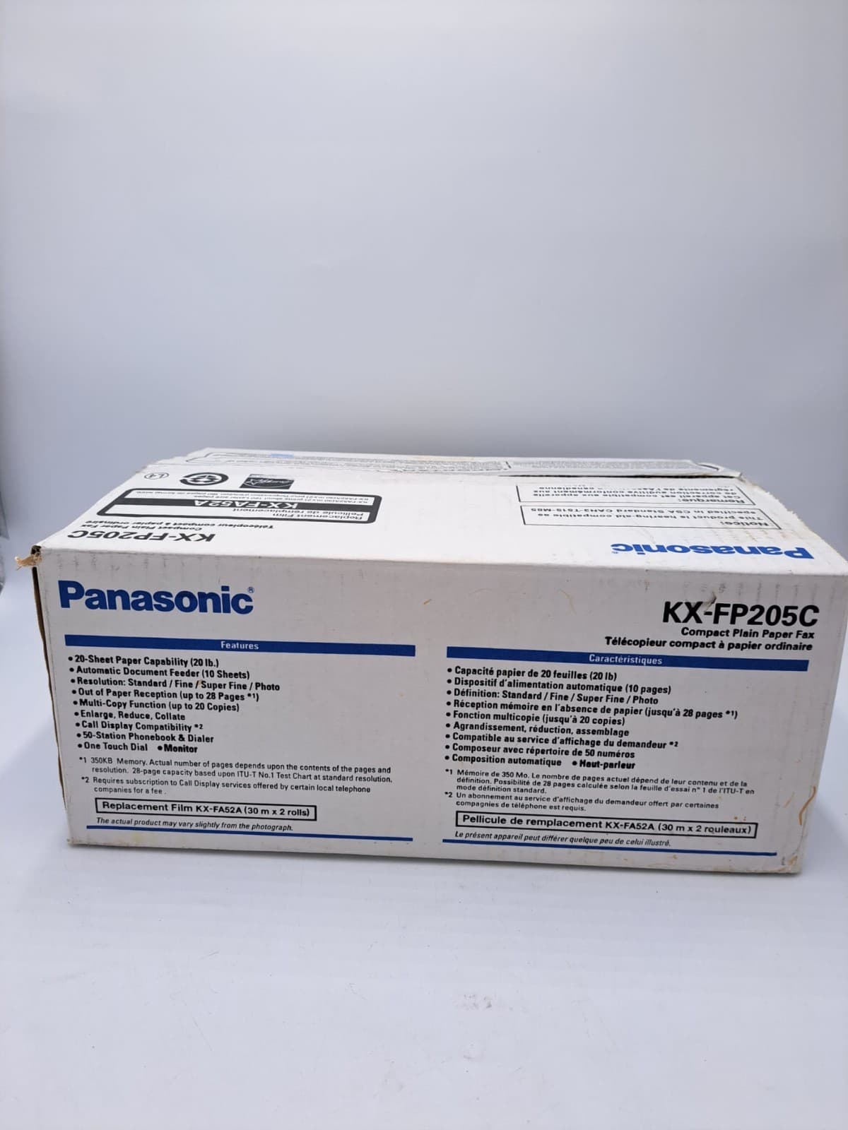 Panasonic KX FP205 Compact Plain Paper Fax With Digital Answering System NOS 3