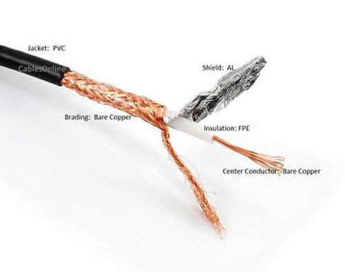 150ft RG8x Coax UHF (PL259) Male to Male 50 ohm Antenna Cable - R-U150 3