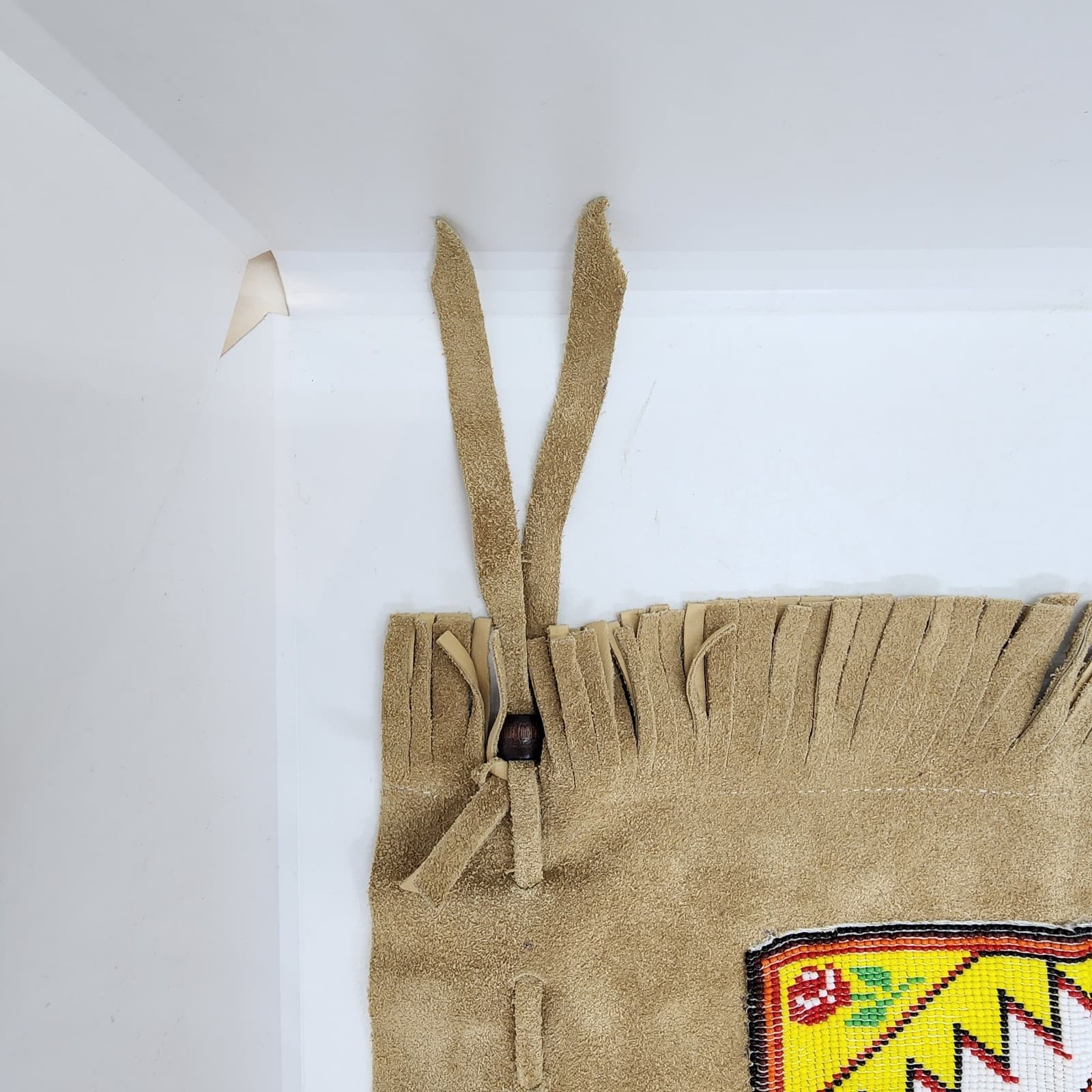 3 Native American Leather Beaded Bags / Pouches Handmade by Oneida Member 3