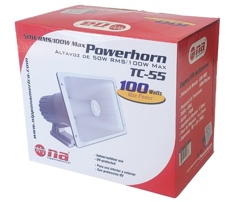 PA Power Horn Speaker 100 Watt Indoor Outdoor 100W w Hifi Stereo Audio Amplifier 2