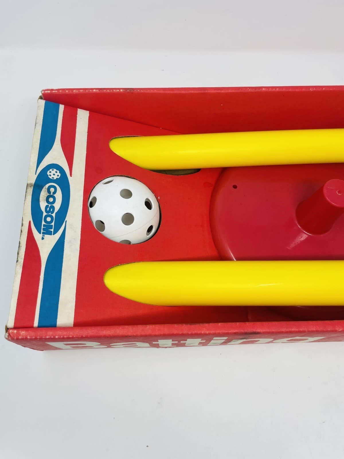 NEW Vintage Plastic Cosom Tap Hit Batting Tee Ball Bat Set Sports 5