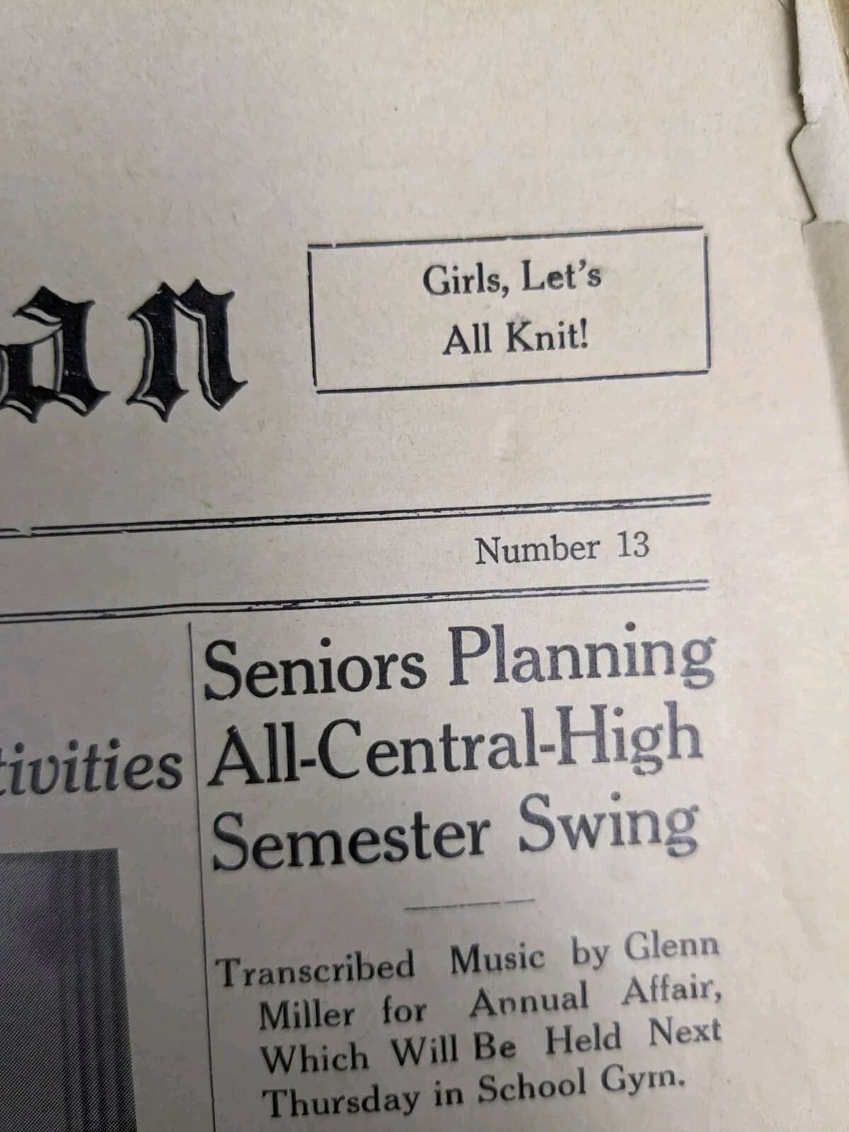 Munsonian Newspaper 1942 Muncie Indiana IN WW2 World War II Central High School 4