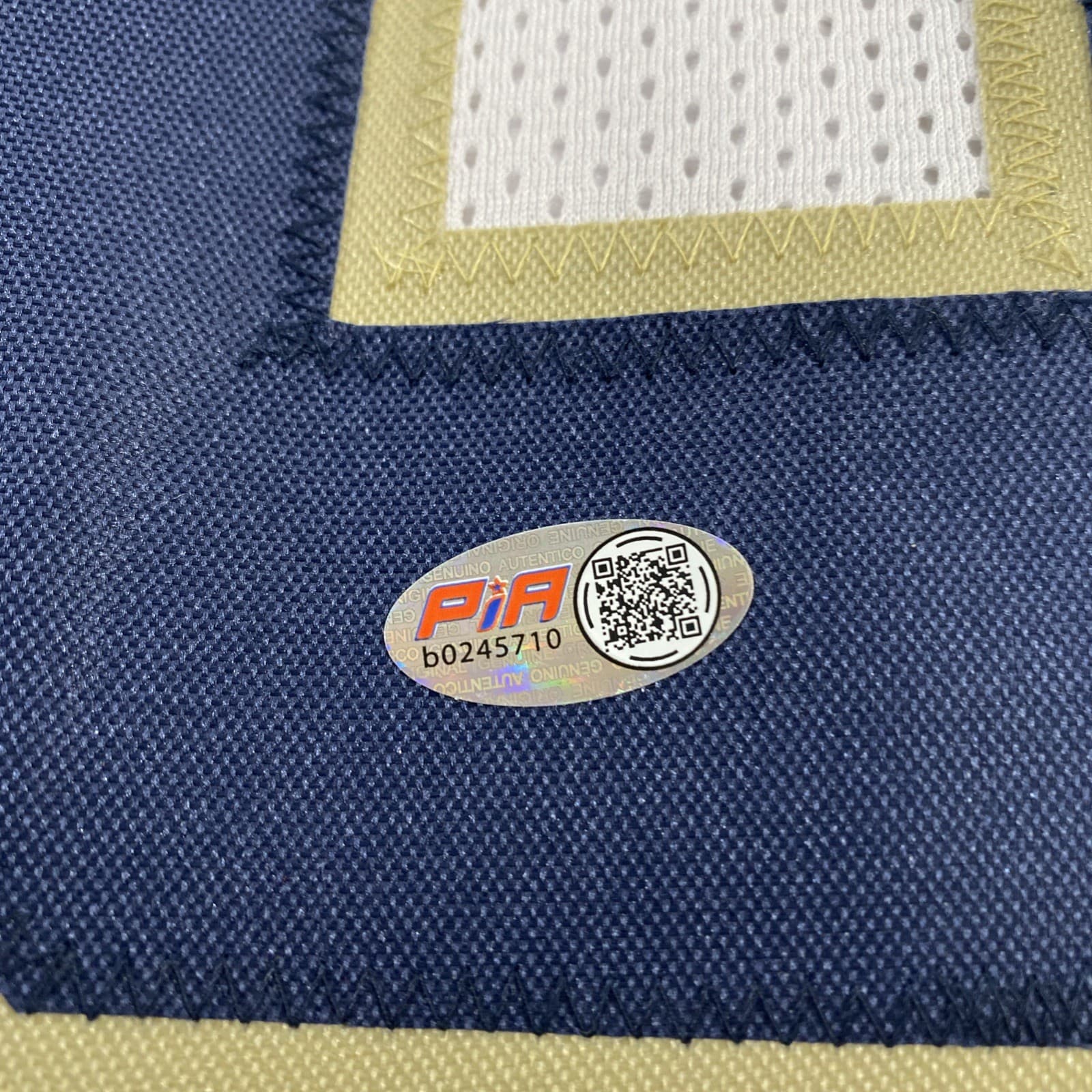 Jordan Faison Signed White Notre Dame NCAA Football Jersey (PIA) Authentication 5