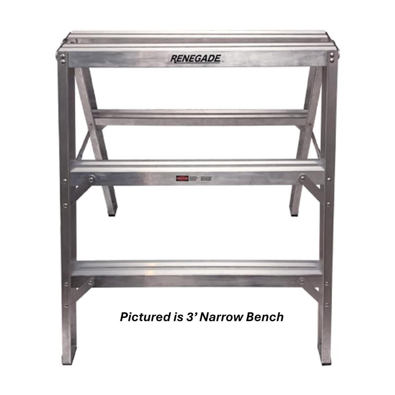 Renegade 2' Step Up Aluminum Narrow Top Bench