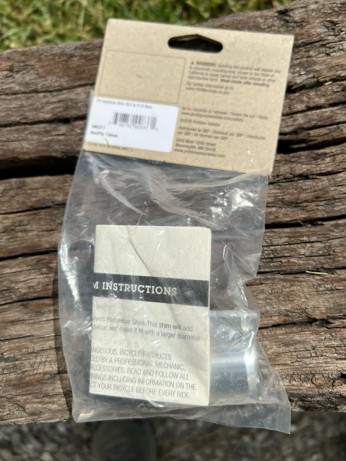 Problem Solvers Handlebar Shim 26.0mm to 31.8mm Aluminum Road Drop 48mm 3