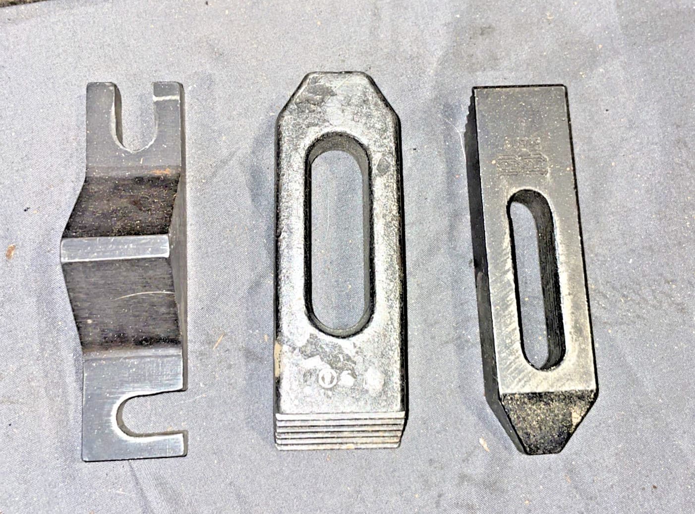 Two Teco Machinist Tooling Hold Down Parts Racks w/ 46 Studs, 4 Clamps, Nuts 4