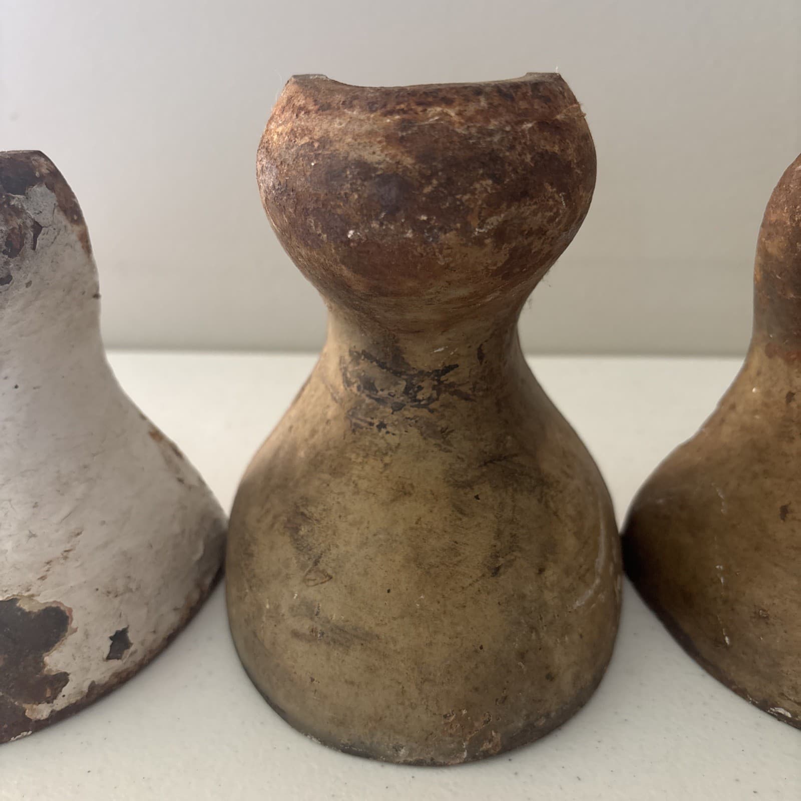 Set of 4 Antique Cast Iron Ball Feet for Bathtub 5 1/4 & 5 3/4 3