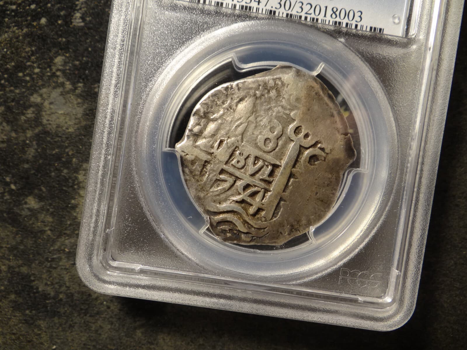 1754 PC PCGS VF30 Premium Bolivia 8 Reales Spanish Cob SLABZ 3