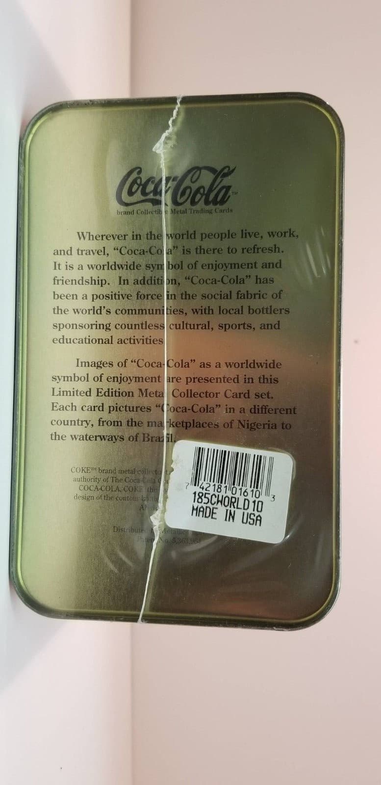 Coca Cola Coke Around the World Tin with Metal Cards 5