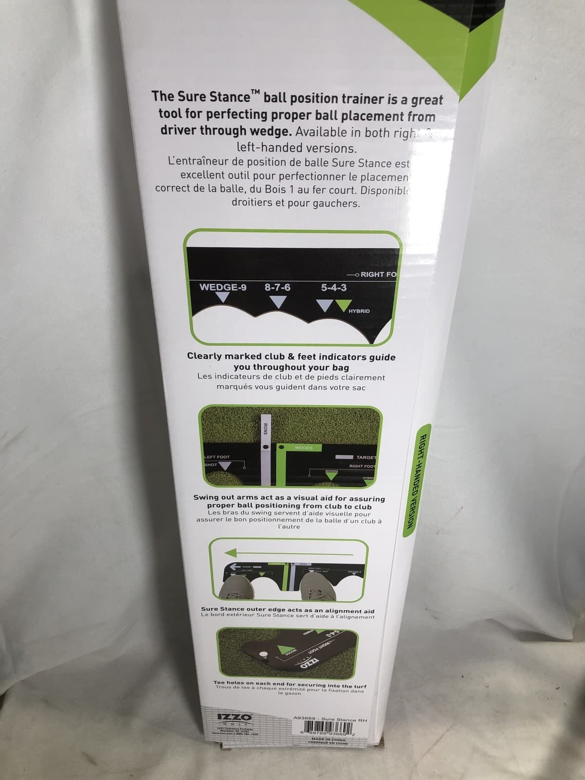 IZZO Golf Sure Stance Ball Position Trainer Right-Handed Version 4