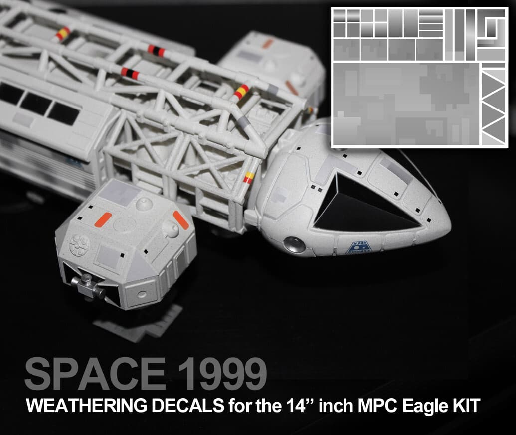 SPACE 1999 EAGLE - MPC 14" INCH EAGLE - STICKER MARKINGS - 1/72 DECAL 2