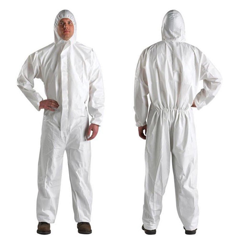 Case of 30 Disposable SMS Protective Coverall Painter Suit Fluid Resistant White
