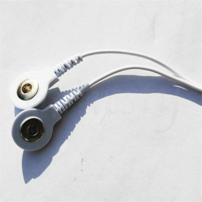 2Pcs Tens Machine Electrode Pad Stub Lead Wires Cables Male 3.5mm Connection 5