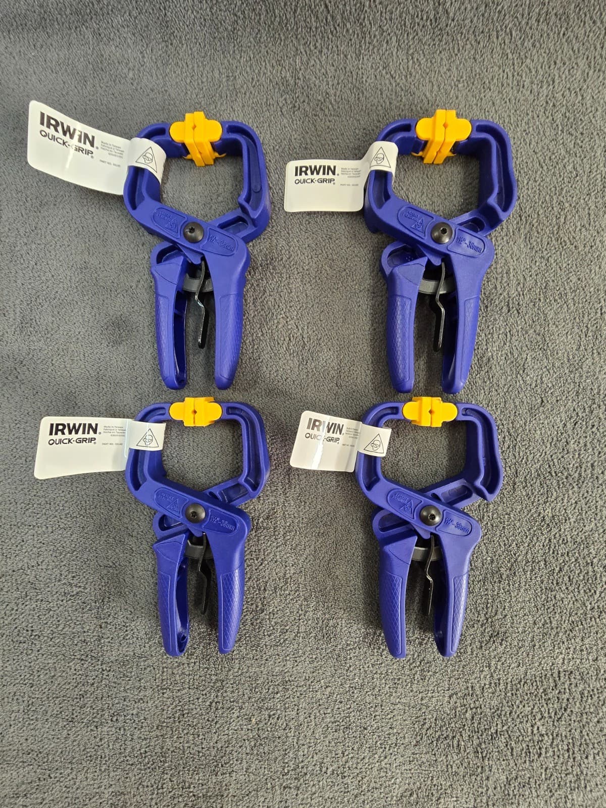 (4) Irwin Small 1-1/2"  Quick-Grip Locking Handi-Clamp 2