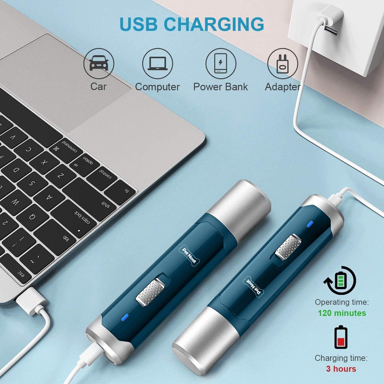 Electric Dog Nail Grinder Pet Trimmer USB Charge Clipper Professional Wholesale 4