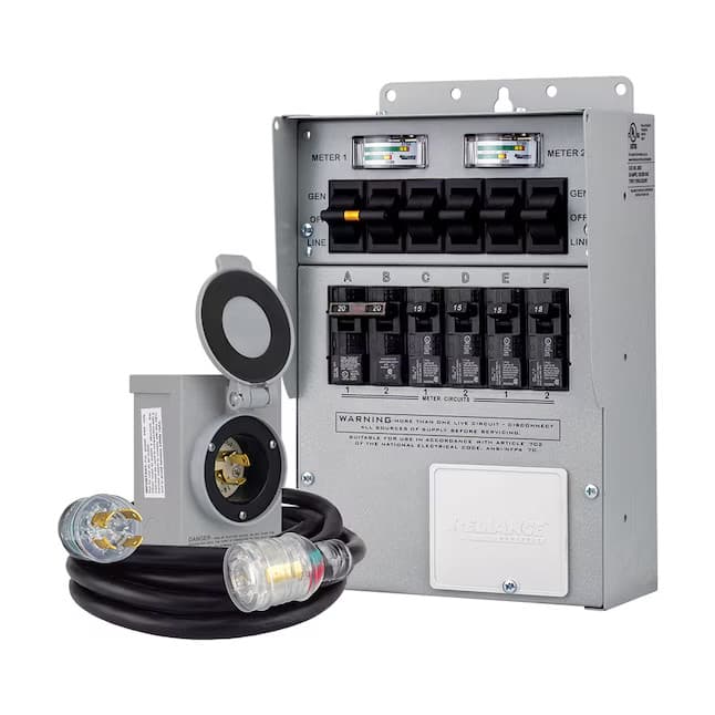 Reliance Controls 306LRK Pro/Tran 2 30-Amp 6-Circuit Manual Transfer Switch Kit 4