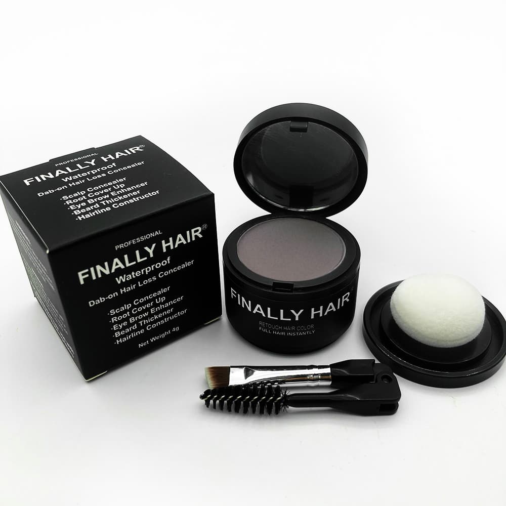 Hairline Powder Hair Fibers Cover Grey Hair Root Concealer Eyebrows Beard