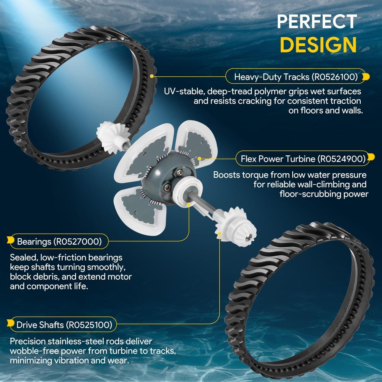 Tune Up Rebuild Kit R0796200 for Zodiac Baracuda MX6, MX8, MX6 Elite & MX8 Elite 5