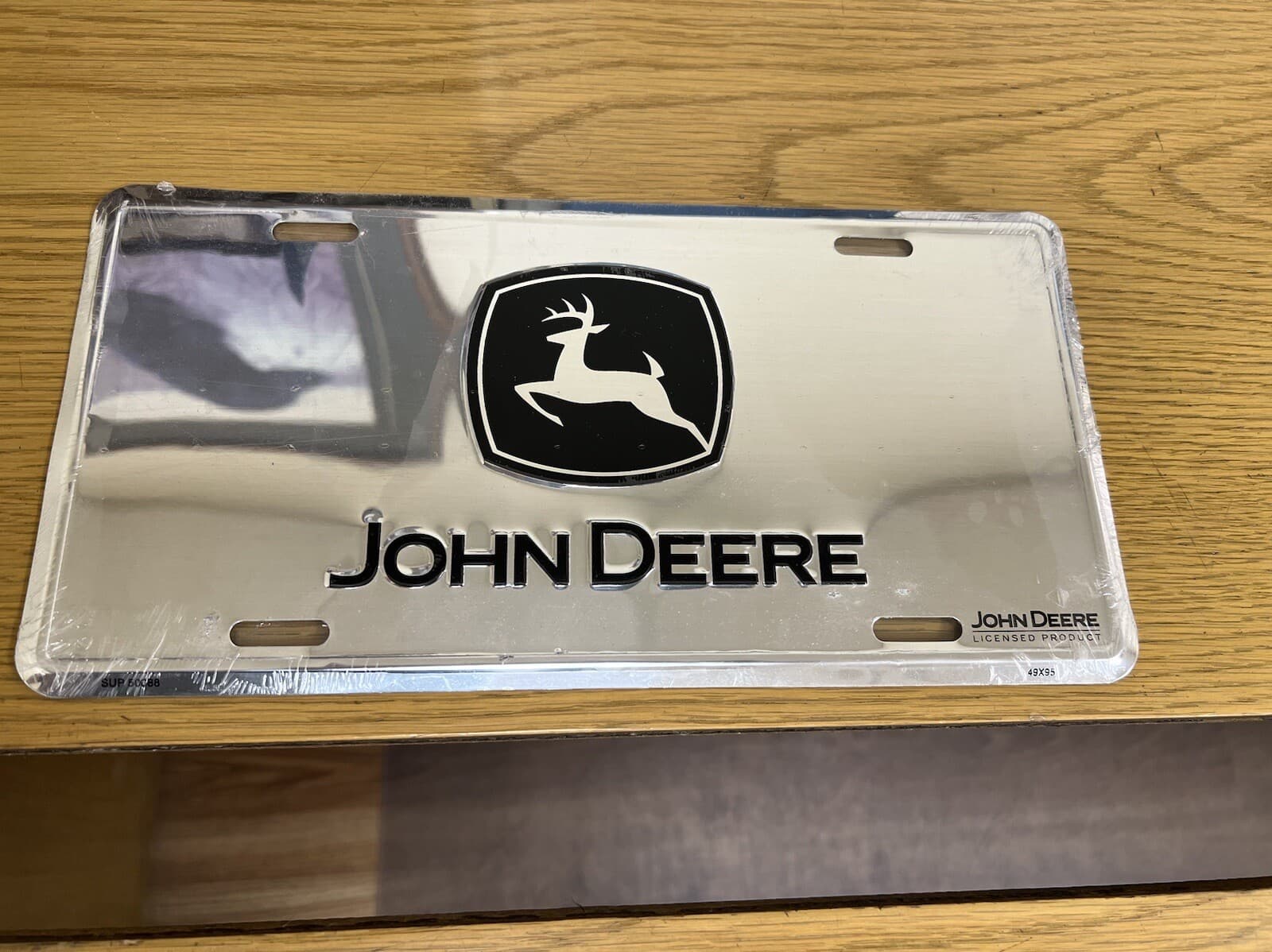 GENUINE JOHN DEERE NEW 6"X12" SILVER  DEERE LICENSE PLATE 2